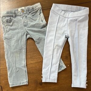 Janie and Jack girls legging/jegging bundle 18-24 Months